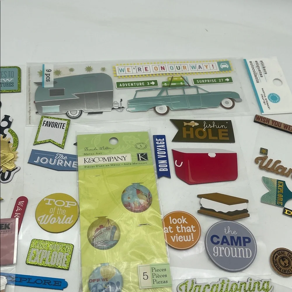 Road Trip Travel Scrapbooking Supplies Stickers Travel Embellishments